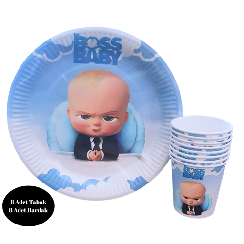 Baby Boss Karton Tabak Bardak 8 li Set