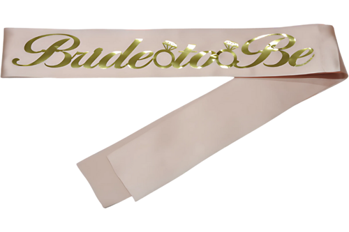 Bride To Be Kuşak Pudra Pembe Üzeri Altın