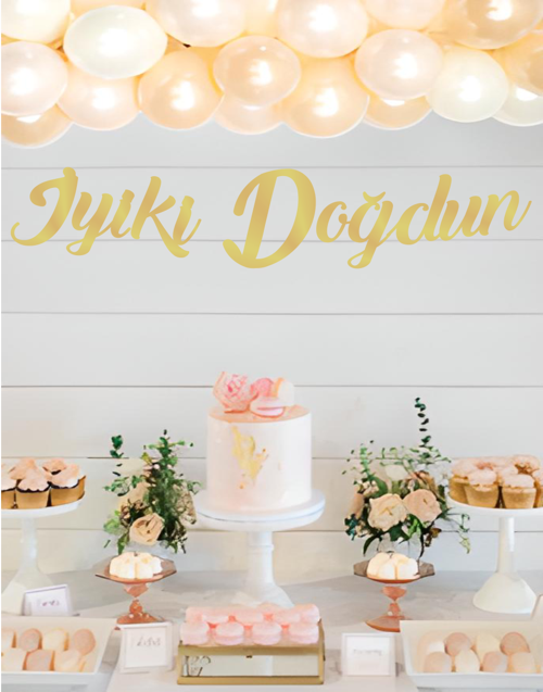 İyiki Doğdun Altın Kaligrafi Banner