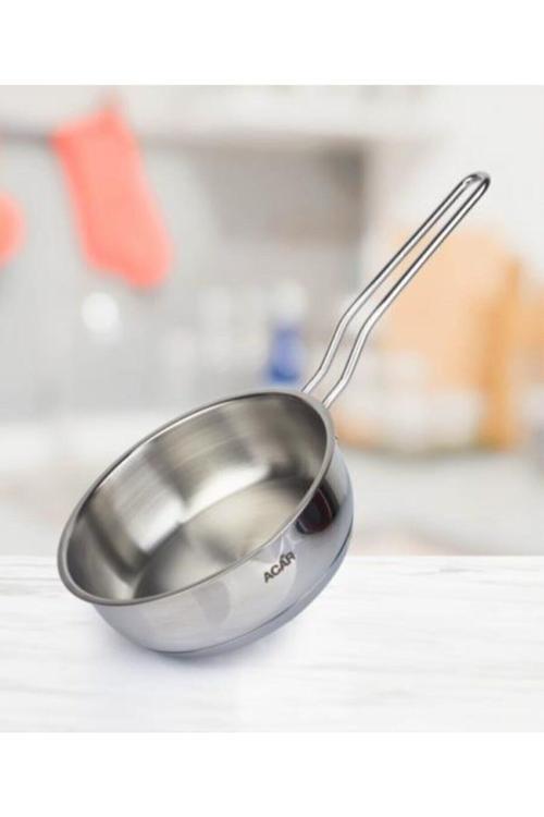Karat 12 Cm Basık Kaçerola Sütlük Mini Saplı Tencere 16749