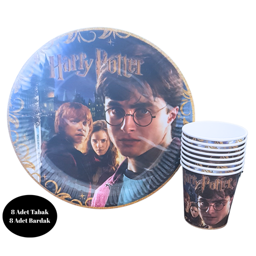 Harry Potter Karton Tabak Bardak 8 li Set