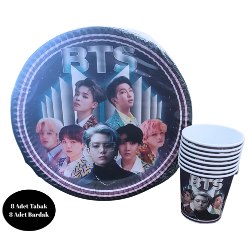 Bts Karton Tabak Bardak 8 li Set
