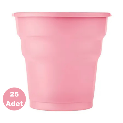 Pembe Plastik Bardak 25 Adet