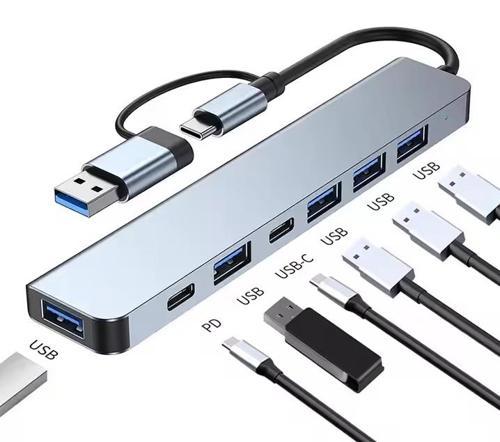 1 TO 7 USB Çoğaltıcı Çoklayıcı USB Type-C Hub Port Adaptör