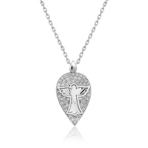 925 Ayar Gümüş Melek Damla Kadın Gümüş Kolye