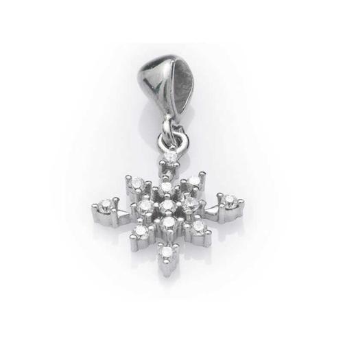 925 Ayar Gümüş Kar Tanesi Kadın Gümüş Kolye