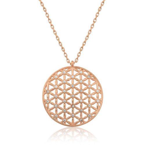 ​​​925 Ayar Gümüş Yaşam Çiçeği Kadın Gümüş Kolye