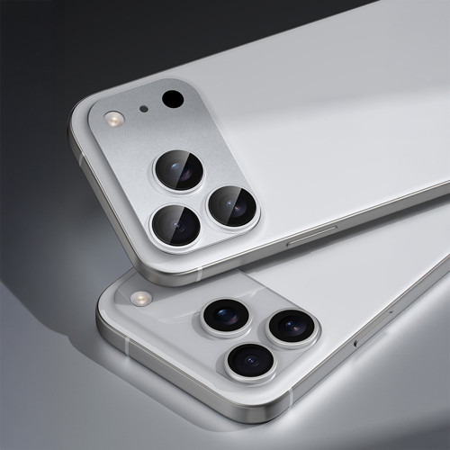 İphone 17 Pro Uyumlu Air Shild Anti Reflective Metal Kamera Lens Koruyucu Beyaz