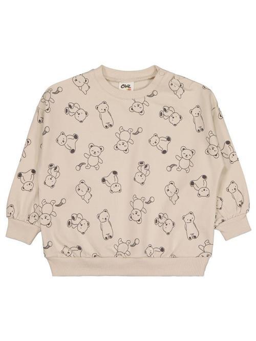 Kontür Ayı Empirme 6-18 Ay Sweatshirt - Bej12-18 Ay