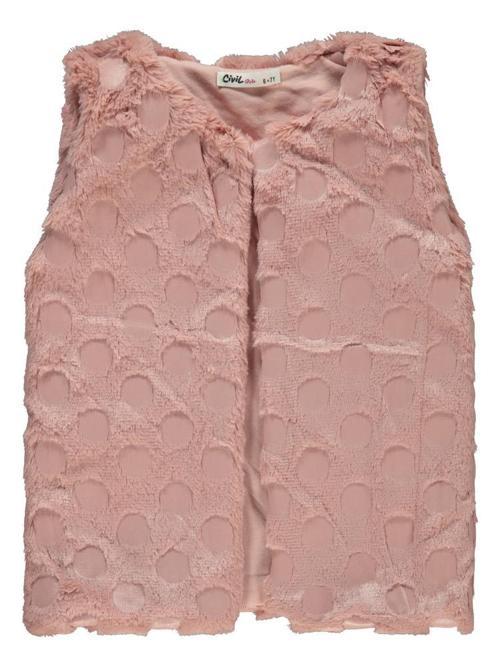 Pelüş 6-9 Yaş Yelek - Pudra7-8 Yaş