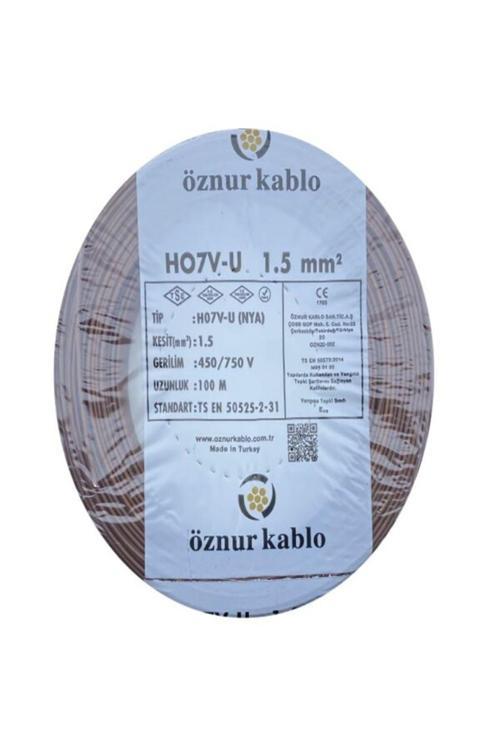 1.5Mm Nya Kahverengi Bakır Kablo (100M Fiyatıdır.)