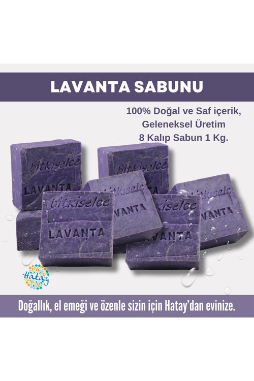Saf Ve Doğal İçeriklerle Lavanta Sabunu 950 Gr (8 Kalıp)