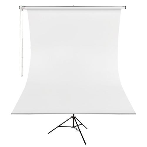 Kumaş - Seyyar Vesikalık Beyaz Renk Fon Perde 190x400 cm