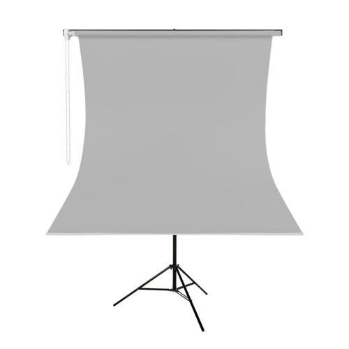 Kumaş - Seyyar Vesikalık Gri Renk Fon Perde 135x200 cm