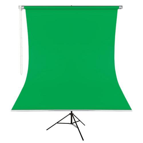 Kumaş - Seyyar Vesikalık Yeşil Renk Fon Perde 190x400 cm