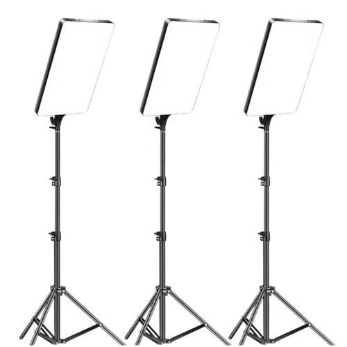 P300TS BiColor Fotoğrafçılık ve Stüdyo Aydınlatması 80 Watt LED Video Panel Sürekli Işık Üçlü Set