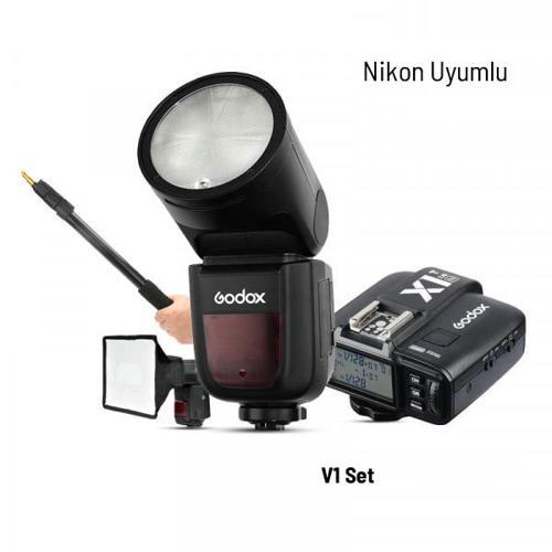 V1 Nikon Flaş Kit (Yuvarlak Kafa) FULL Set