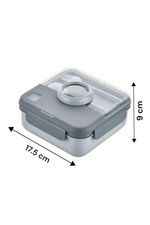 Qlux L-00927 Lunch Box Diyet Ofis Okul Sporcu Fitness Sefer Tası Çatal Kaşıklı Beslenme Kabı Bpa İçe