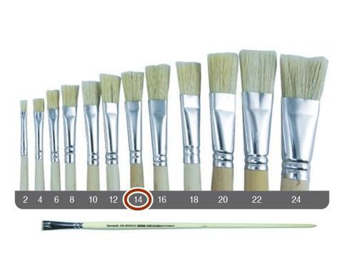 Sert Kıl Yassı Fırça 258 No:14  Uzun Sap - 1 adet