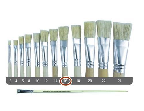 Sert Kıl Yassı Fırça 258 No:16  Uzun Sap - 1 adet