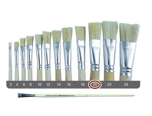 Sert Kıl Yassı Fırça 258 No:20 Uzun Sap - 1 adet