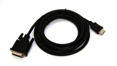 Beek HDMI &lt;-&gt; DVI-D Adaptör Kablosu, HDMI Tip A Erkek &lt;-&gt; DVI -D (18+1) Erkek, 2 metre&lt;br&gt;
Beek HDMI/DVI(18+1) M/M,2M