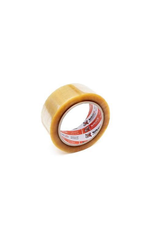 Solvix Doğal Kauçuk Ekstra Güçlü 45Mm 100 Metre Koli Bandı (6'Lı Şeffaf)