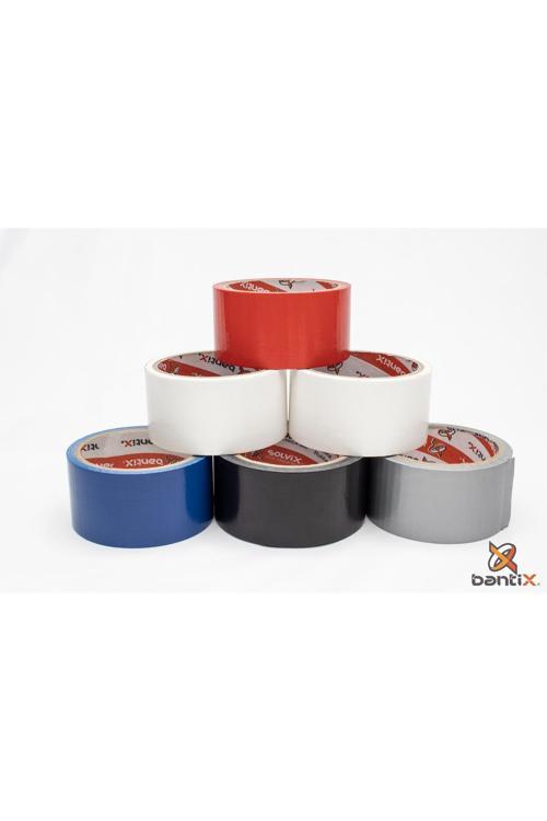 6’Lı Paket Beyaz Tamir Bandı- Duck Tape Çok Amaçlı Tamir Bandı - Kanal Bandı 48Mm x 10 Ar Metre