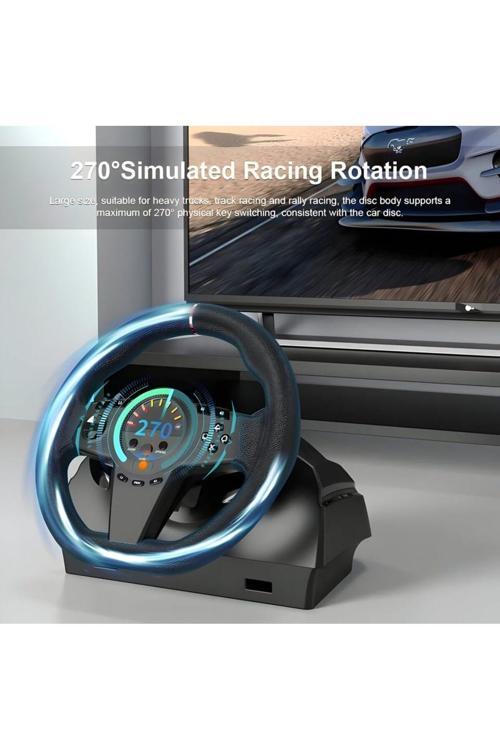 270 Simracing Pc İçin Oyun Yarış Direksiyon Ps3/Ps4/Switch/Xbox One/Xbox Serisi X/S