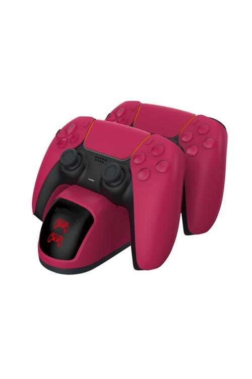 Ps5 Dualsense Göstergeli Şarj Istasyonu Kırmızı