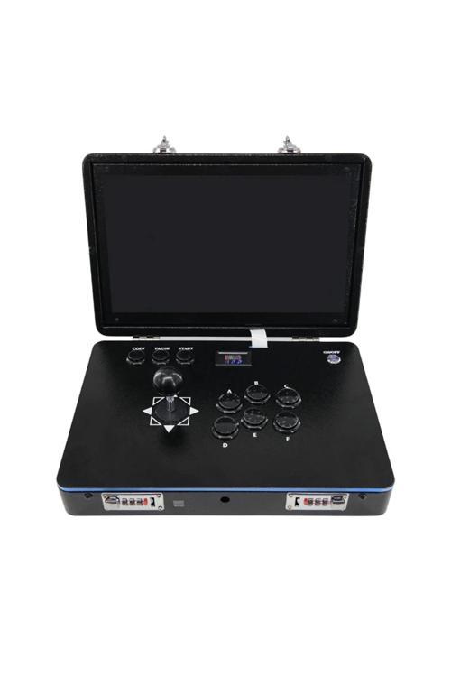 3D 6000+ Oyunlu 14İnç Hd Ekran Retro Arcade Oyun Konsolu Atari Metal Çanta