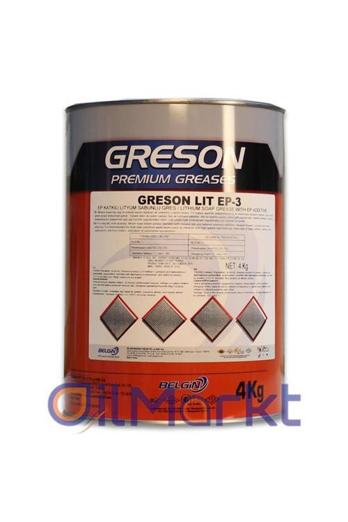 Belgin Greson Lıt Ep 3 4 Kg Lityum Sabunlu Endüstriyel Gres