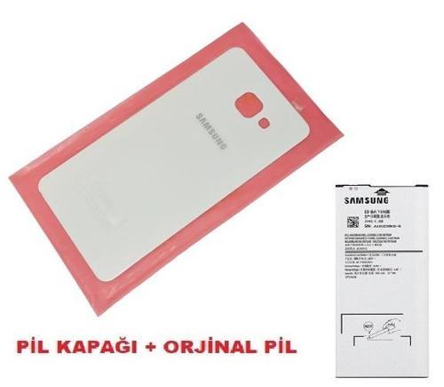 Samsung Galaxy A3 2016 (A310) Arka Kapak Batarya Kapağı + PİL (CAM) BEYAZ