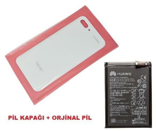 Honor 10 Arka Pil Batarya Kapağı + PİL (CAM) BEYAZ