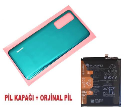 Huawei Uyumlu P Smart 2021 Arka Pil Batarya Kapağı + PİL YEŞİL