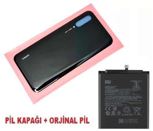 Xiaomi Mi 9 LİTE Arka Kapak Batarya Pil Kapağı + PİL (CAM) SİYAH