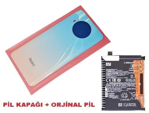 Xiaomi Mi 10T LİTE Arka Pil Batarya Kapağı + PİL (CAM) BEYAZ