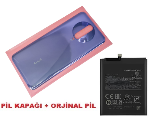 Xiaomi Redmi K30 Arka Kapak Pil Kapağı + PİL (CAM) MOR