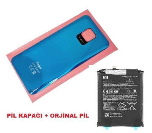 Xiaomi Redmi NOTE 9S Arka Kapak Batarya Kapağı + PİL (CAM) MAVİ