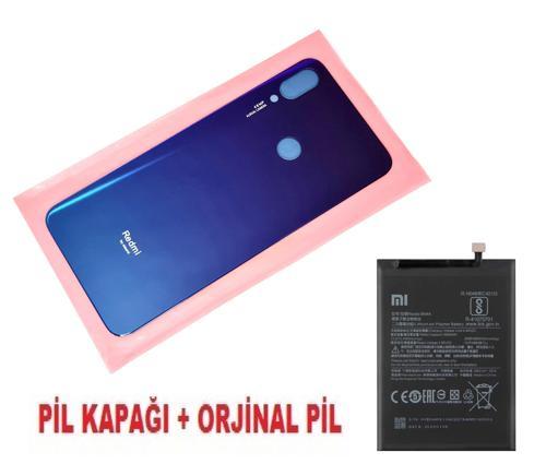 Xiaomi Redmi NOTE 7 Arka Pil Batarya Kapağı + PİL (CAM) MAVİ