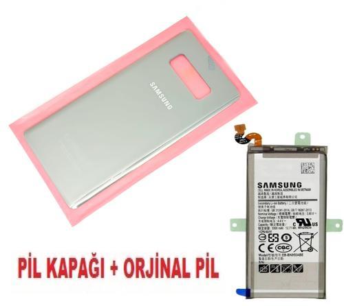 Samsung Galaxy NOTE 8 Arka Pil Batarya Kapağı + PİL (CAM) GRİ