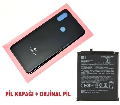 Xiaomi Mi 8 Arka Kapak Batarya Pil Kapağı + PİL (CAM) SİYAH