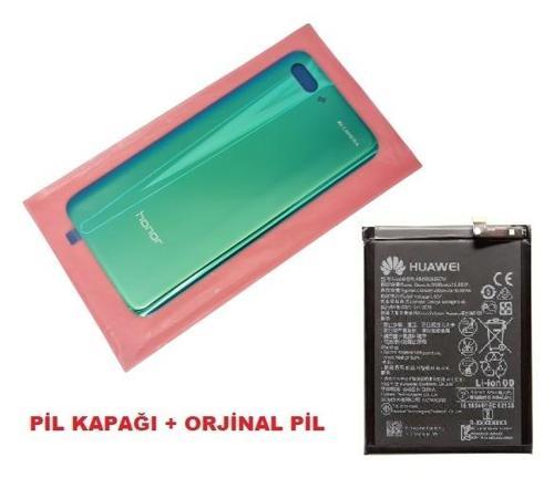 Honor 10 Arka Pil Batarya Kapağı + PİL (CAM) YEŞİL