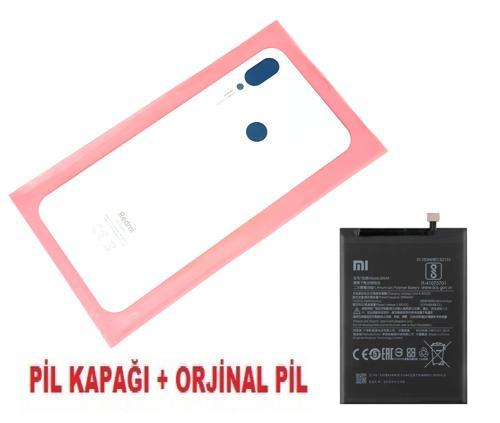 Xiaomi Redmi NOTE 7 Arka Pil Batarya Kapağı + PİL (CAM) BEYAZ