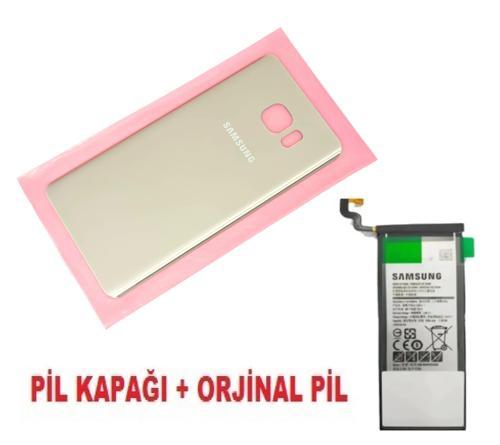Samsung Galaxy NOTE 5 Arka Pil Batarya Kapağı + PİL (CAM) GOLD
