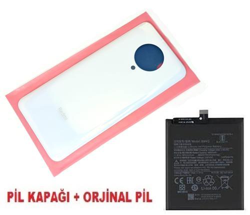 Xiaomi POCO F2 PRO Arka Kapak Batarya Pil Kapağı + PİL (CAM) BEYAZ