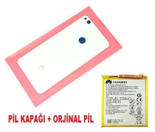 Huawei Uyumlu P9 Lite 2017 Arka Pil Batarya Kapağı + PİL (CAM) BEYAZ