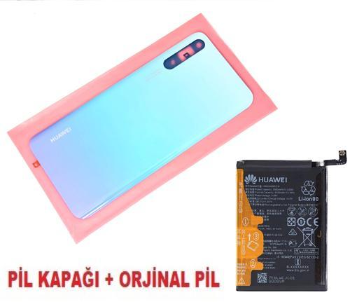 Huawei Uyumlu P Smart S Arka Pil Batarya Kapağı + PİL MAVİ