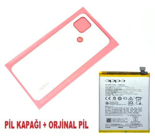 Oppo A15 A15S Arka Kapak Batarya Pil Kapağı + PİL BEYAZ