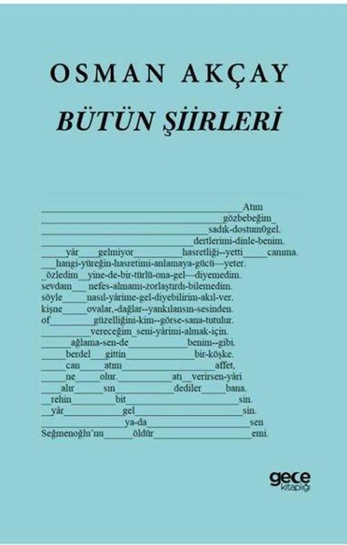 Osman Akçay Bütün Şiirleri